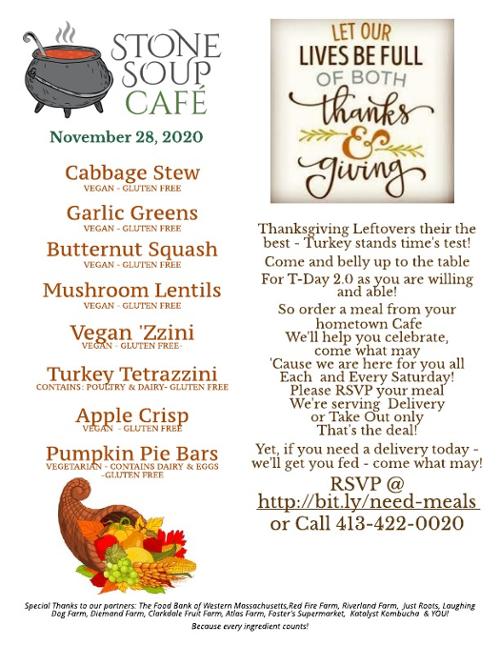 Stone Soup Weekly Saturday Meal