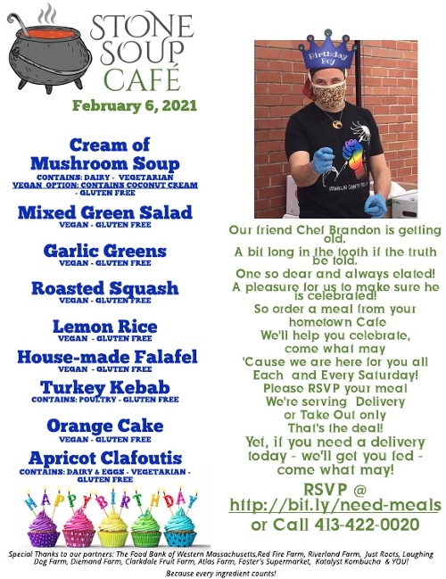 Stone Soup Weekly Saturday Meal