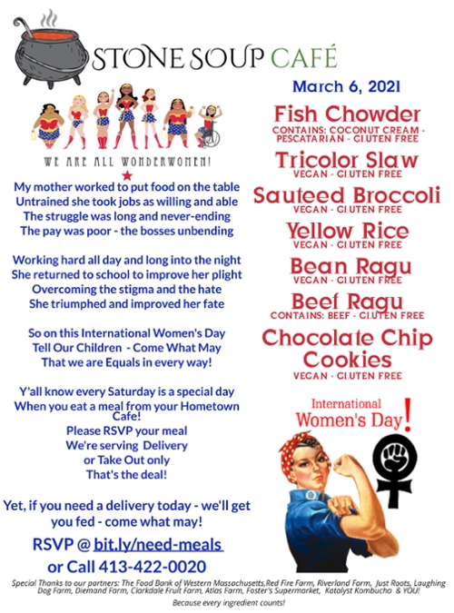 Stone Soup Weekly Saturday Meal