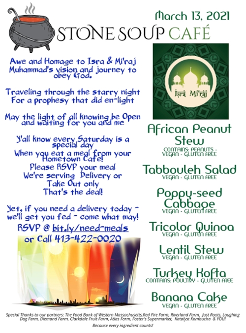 Stone Soup Weekly Saturday Meal