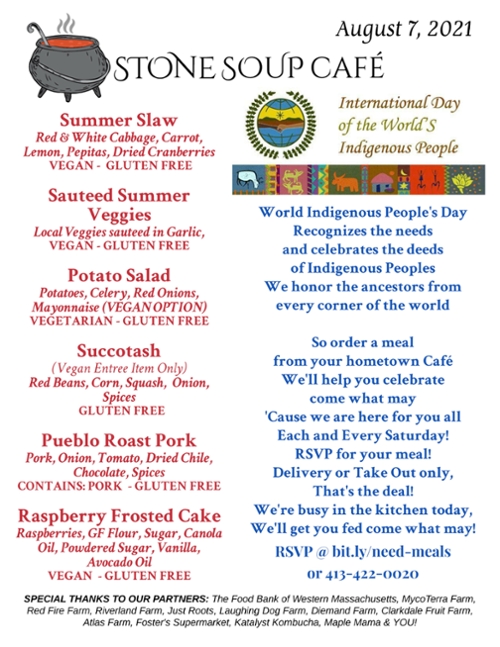 Stone Soup Weekly Saturday Meal