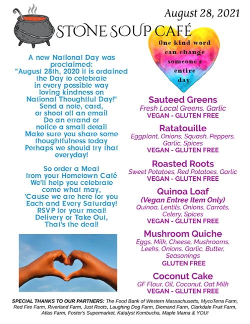 Stone Soup Weekly Saturday Meal