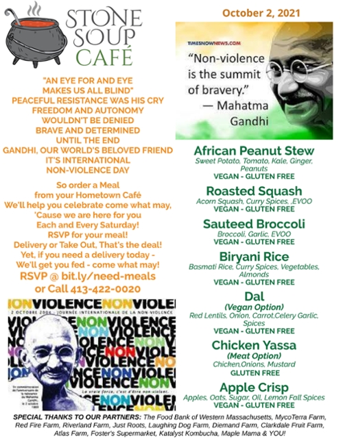 Stone Soup Weekly Saturday Meal