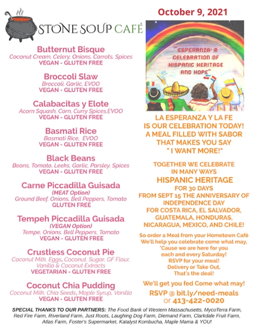 Stone Soup Weekly Saturday Meal