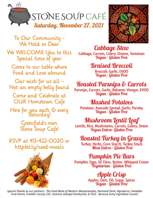 Stone Soup Weekly Saturday Meal