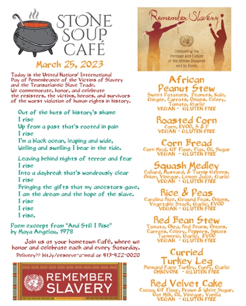 Stone Soup Café Saturday Meal