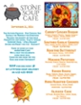 Stone Soup Saturday Lunch Menu