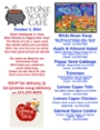 Stone Soup Saturday Lunch Menu