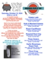 Stone Soup Saturday Lunch Menu