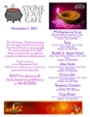 Stone Soup Saturday Lunch Menu