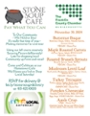 Stone Soup Saturday Lunch Menu