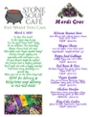Stone Soup Café Pay-What-You-Can Saturday Menu