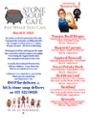 Stone Soup Café Pay-What-You-Can Saturday Menu