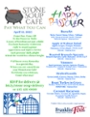 Stone Soup Café Pay-What-You-Can Saturday Menu